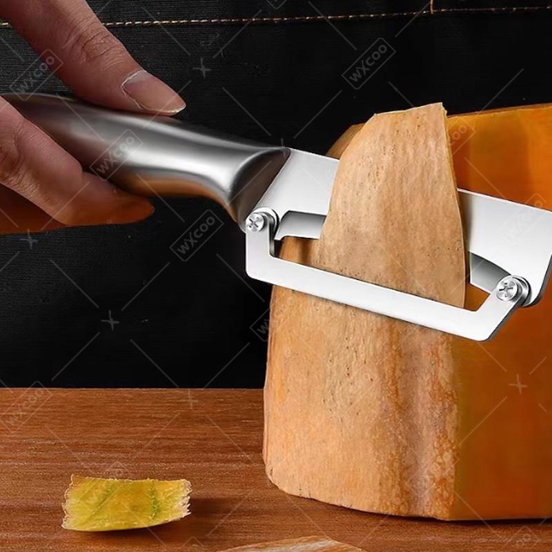 Pelapatate in Acciaio Inossidabile per Patate e Zucca, Manico Antiscivolo, Pelapatate Multifunzione Domestico per Tagliare le Cipolle