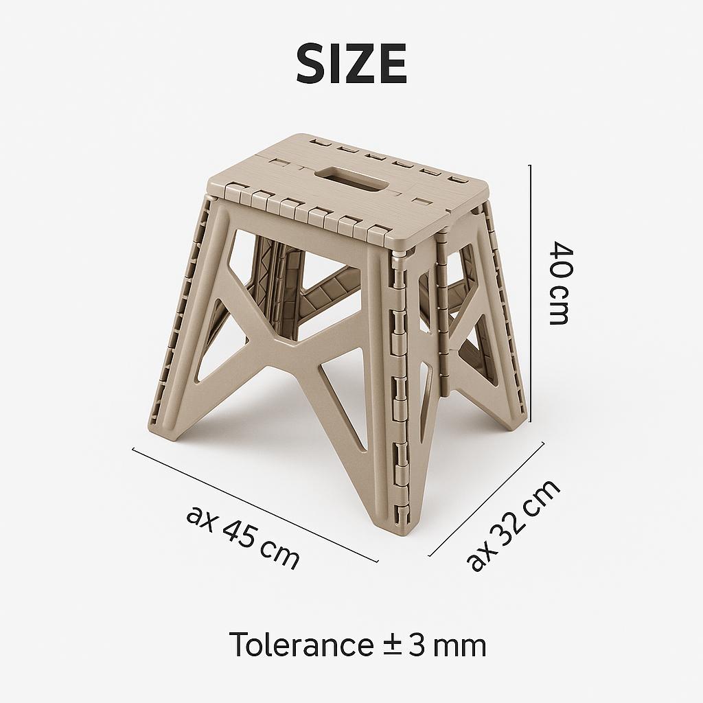 Ihr vielseitiger Camp-Begleiter: Faltbarer Vierkant-Hocker L (grau)
