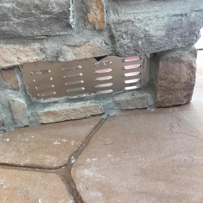 Steel Air Vent Panel for Fire Pits Easy Installation Ventilation Panel Outdoor Venting Solution Efficient Flame Venting