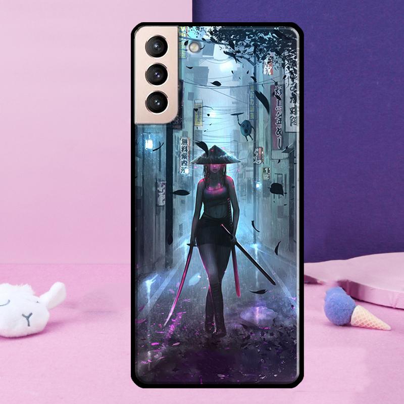 Anime Mädchen Samurai Handyhülle Für Samsung Galaxy S25 Ultra S24 S23 Ultra S9 S10 S20 S21 S22 Plus S24 FE Cover