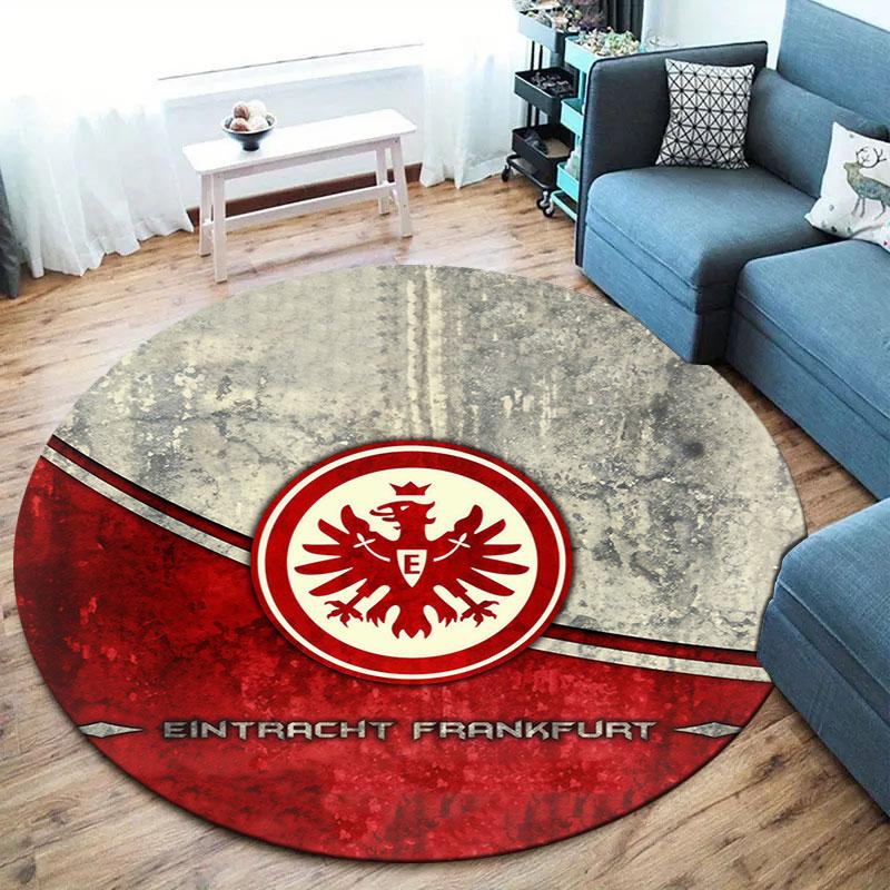Eintracht Frankfurt Round Area Rug,Carpet Rug for Living Room Bedroom Sofa Playroom Decor,Non-slip Floor Mat