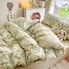 3/4pcs/set 100% Cotton Floral Pattern Duvet Cover Set with Pillowcase Sheet Home Twin Single Queen Size Boys Girls Bedding Sets