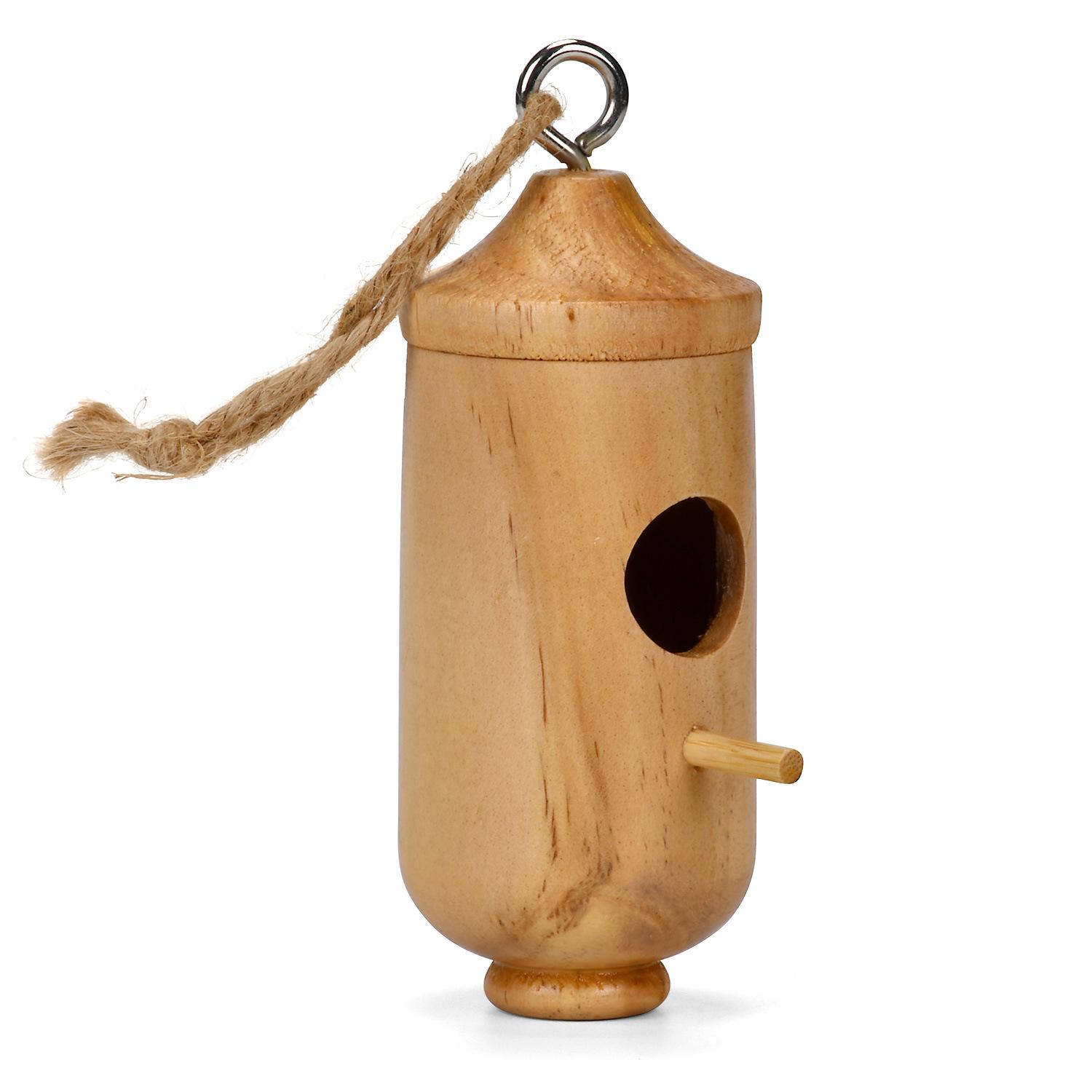 Товары для животных Натуральный деревянный домик для колибри Подвесные качели Гнездо для сада на открытом воздухе Домашний скворечник