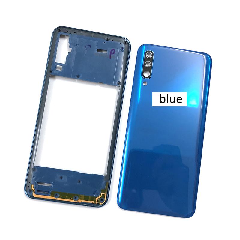 Originale Per Samsung Galaxy A50 2019 A505 A505F A505DS Scocca Telaio Centrale Copertura+Copertura Posteriore Batteria Copertura Posteriore+Lente Fotocamera