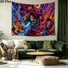 Demon Slayer Series Wall Tapestry Aesthetic Wall Hanging Printed Fabric Blanket Decorative Tapestries for Bedroom Living Room Home Decor