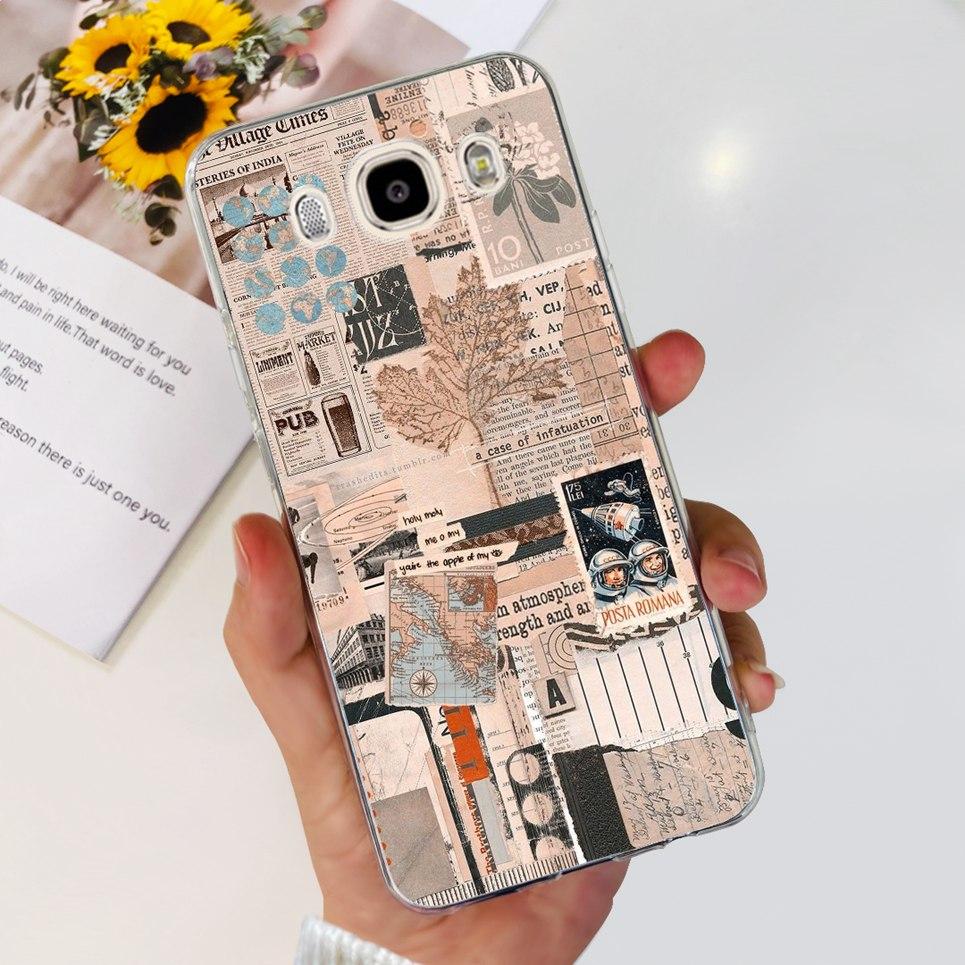 For Samsung Galaxy J5 2016 J7 2016 Phone Case Smiling Astronaut Painting Clear Housing On Samsung J7 2016 J 5 7 Galaxy Bumper