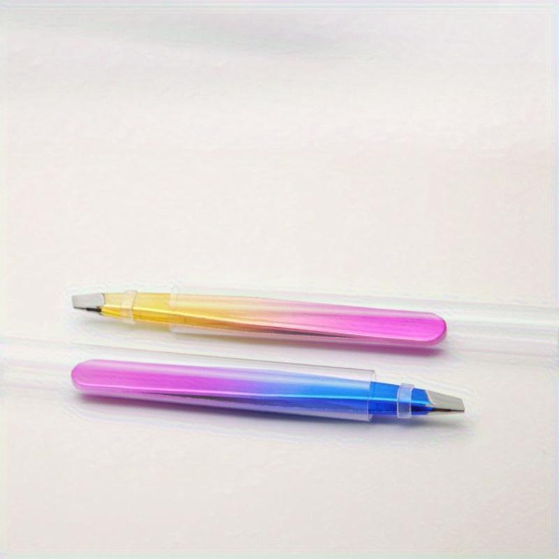 1 Threading Eyebrow Clip Slant Color Titanium Rose Gold Tweezers Eyebrow Plucking Beard Plucking Eyebrow Hair, Beauty Tools