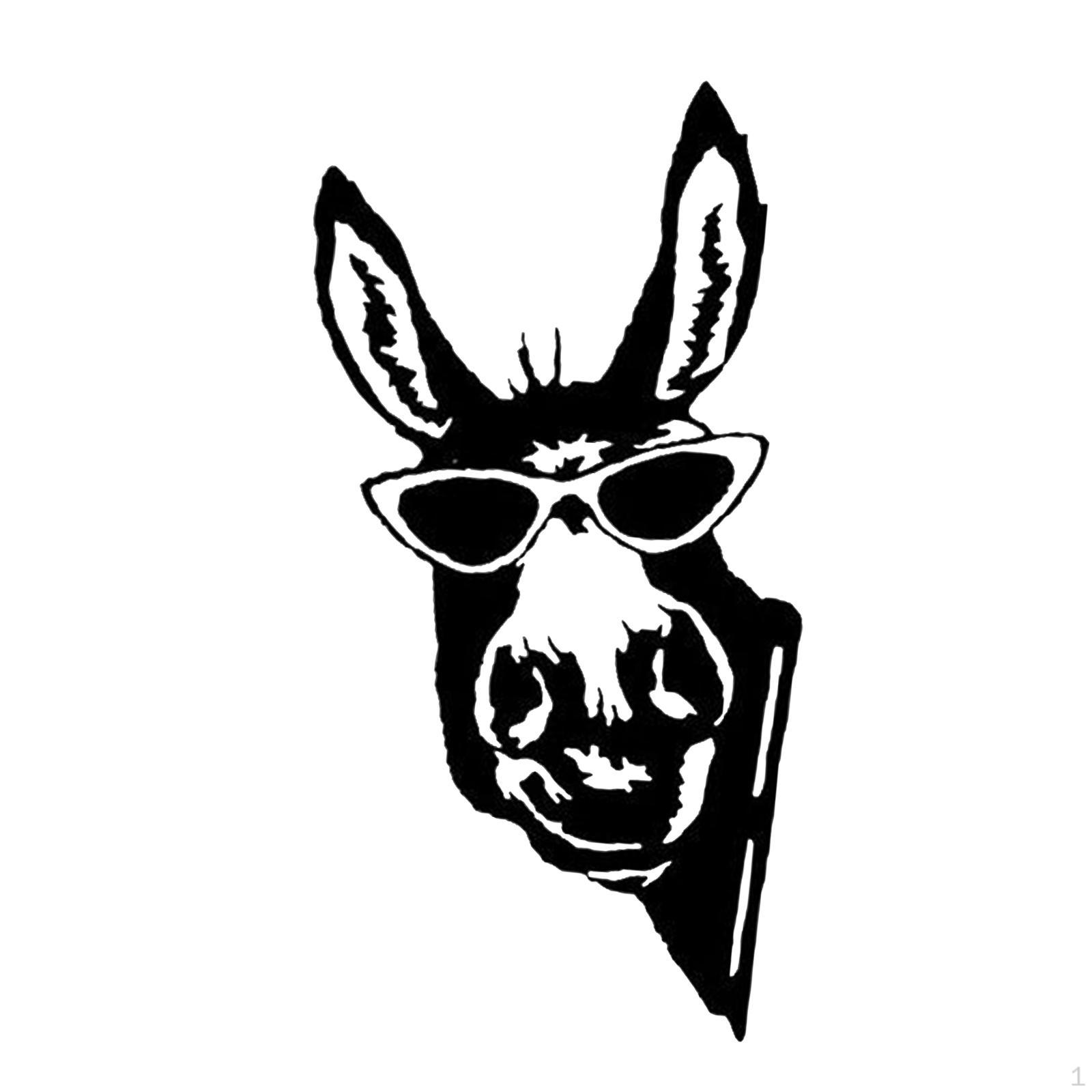Donkey Metal Art Silhouette Artificial Lawnstakes Garden Animal Yard Style B