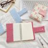 Sweet A6 Handmade Floral Print Jacket Book Cover Portable Ledger Notepad Diary Protective Case Book Storage Hanging Decoration
