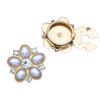 Rhinestones Flower Button Cover For Shirt Elegant Cuff Button Detachable Sleeve Button Accessories for Formal Outfit
