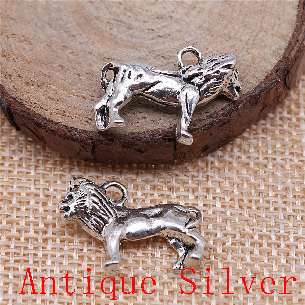 Tiger Lion Wolf Fox Charms Pendant For Bracelet Necklace Jewelry Making Craft Findings