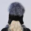 Genuine Mink Fur Hat For Women Winter Hats Wholesale 100% Real Fur Hat Women Winter Knitted Fluffy Outdoor Knitted Earflap Hat