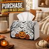 1pc Gothic Spooky Night Tissue Box | Multi-Functional Autumn Napkin Dispenser, Suitable for Home, Fall Car Decoration Jack-O-Lantern Bat Web - Applica