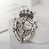 Colaxi Corona di Cristallo Regina Spilla Vintage Spilla Distintivo Cavallo Uomo Spille Mentali Gioielli