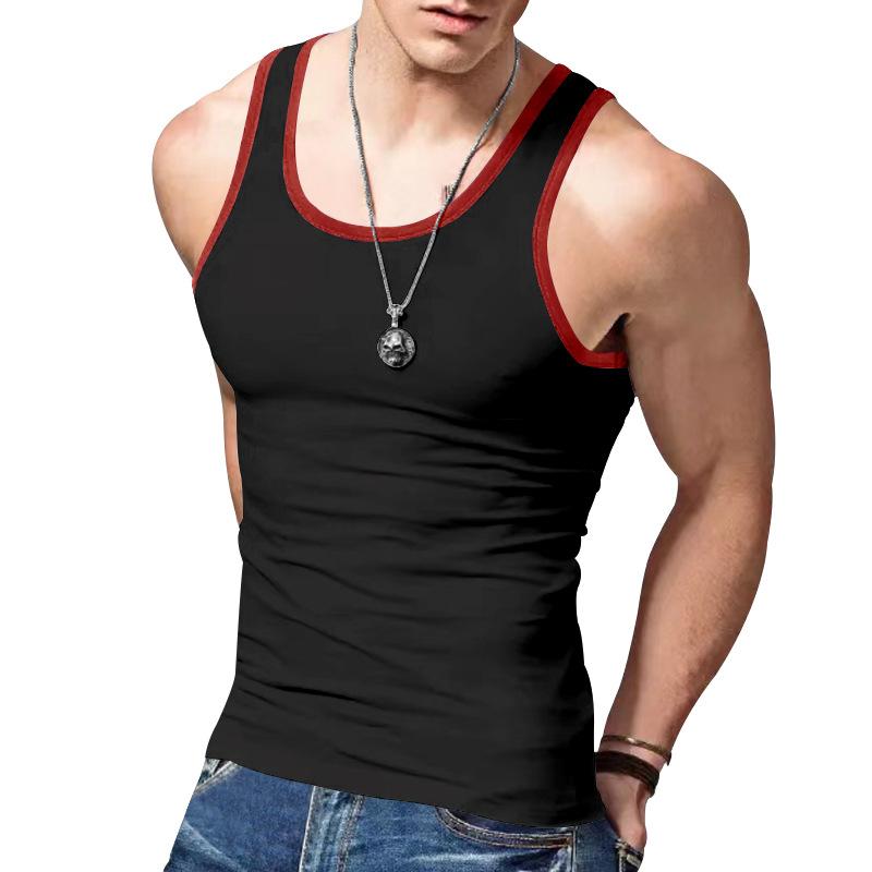 New Men's Vest Hurdle Sports Casual Vest Male Summer Base Multi-color Undershirt Vest