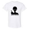 Alien Take Me To Your Dealer Funny Middle Finger Gesture UFO Graphic T Shirt