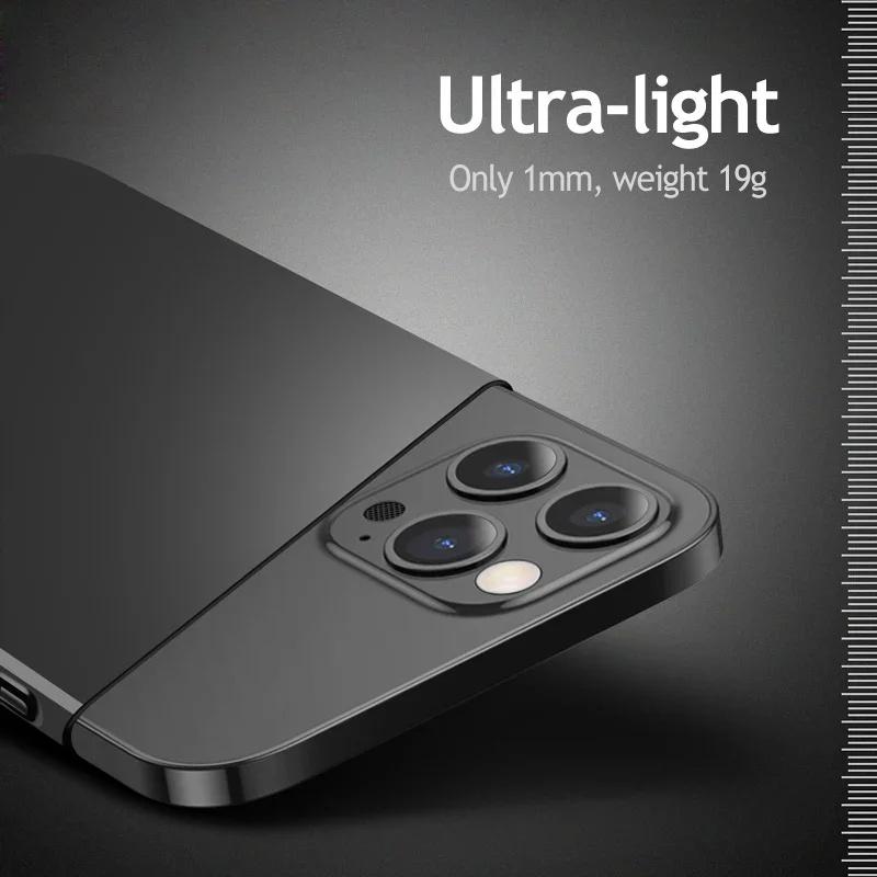 Luxury Matte Hard PC Case For iPhone 15 14 13 12 Mini 11 Pro XS Max XR X 7 8 Plus SE 2020 SE 2022 Ultra Thin Back Cover Fundas