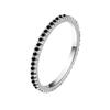 New Trendy Rainbow Simulated Diamond Stackable 925 Sterling Silver Eternity Ring for Women Wedding Finger Band Gift Z30
