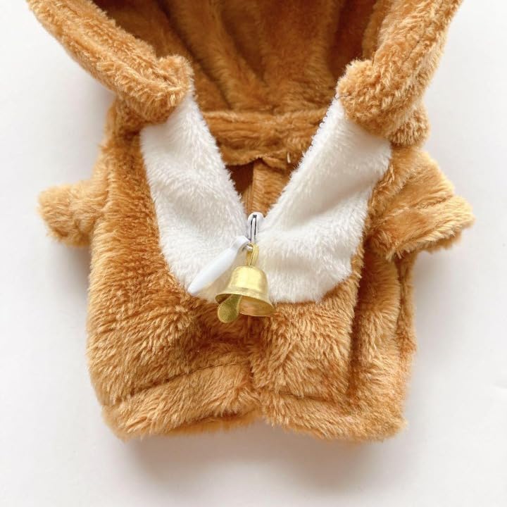 CLOGRATIA Plush Clothes, 10cm, Stuffed Animal Clothes, Chibi Plush, Oshi Plush, Chill Kigurumi, Dress-up, Oshi Activity (Reindeer)