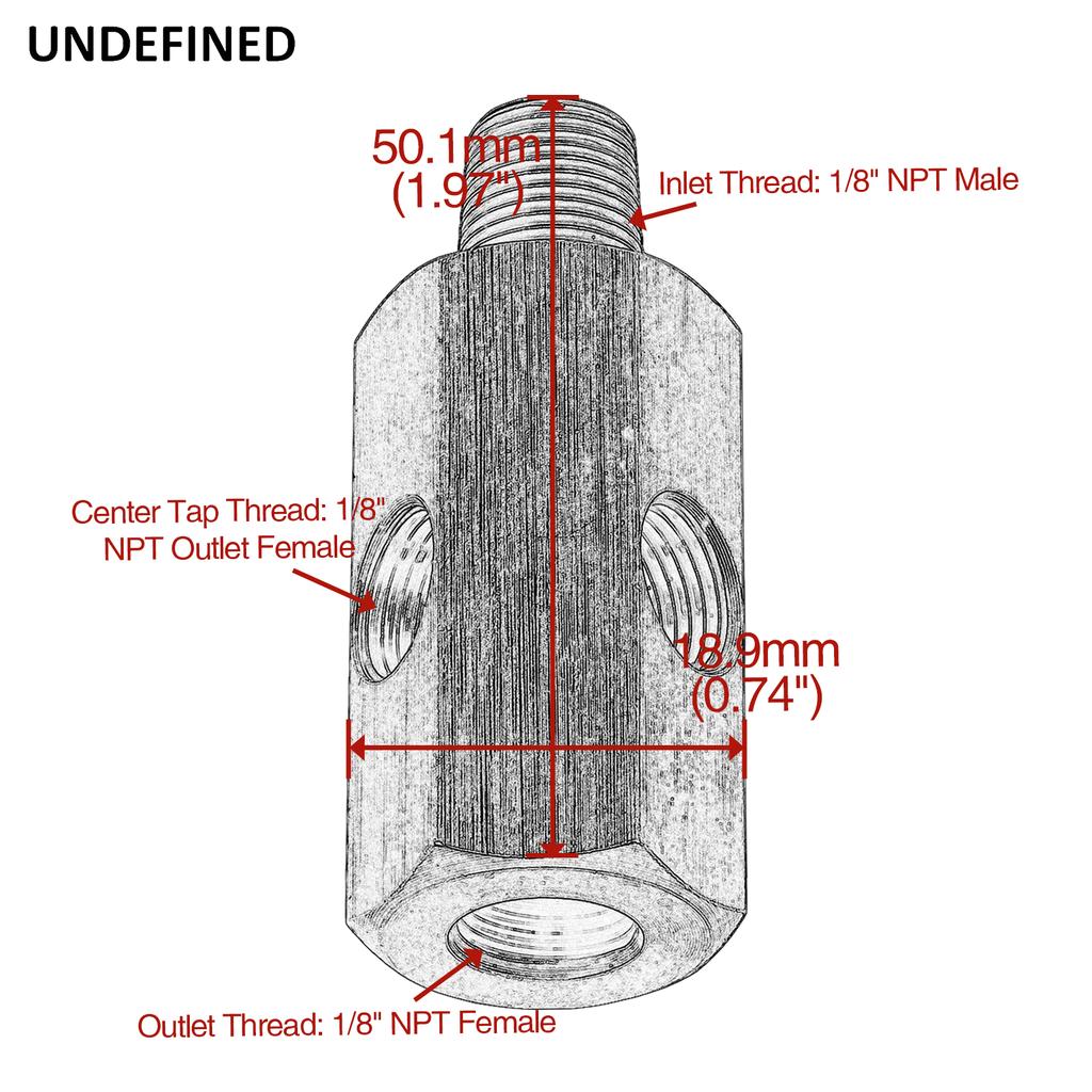 Stainless Steel 1/8'' NPT Oil Pressure Sensor Sendor Tee Adapter to 1/8 NPT Gauge T-Piece Car Accessories