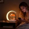 Wireless Charging Moving Sand Lamp Decor Magnetic Charger For Office Bedroom Table Night Bathroom Home Sensory Meditation