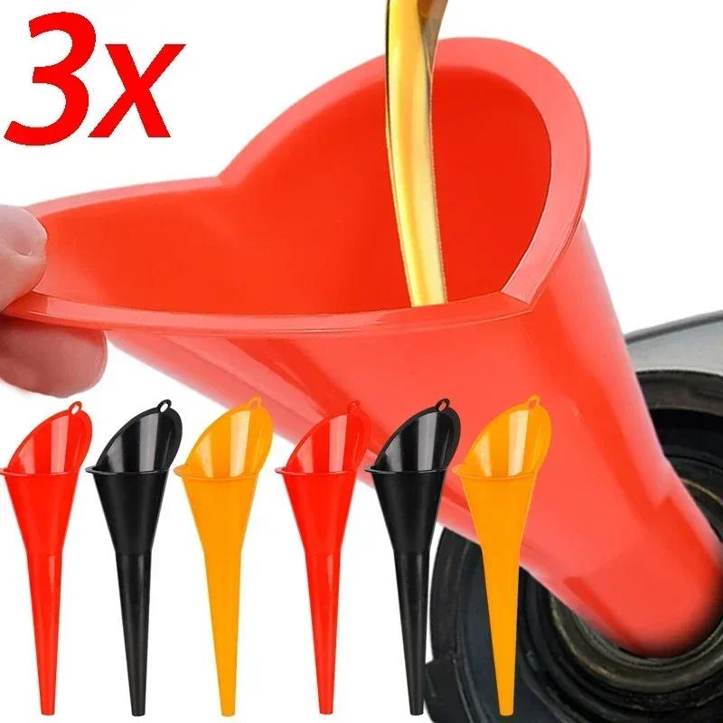 1/3pcs Car Long Mouth Oil Funnel Anti-splash Gasoline Oil Fuel Filling Tools Engine Funnel Motorcycle Refueling Car Accessories