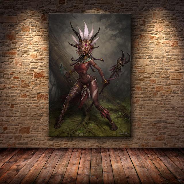 Canvas Game Poster Diablo 3 HD Pictures Art Paintings Canvas Art for Home Decor Painting Wall Art