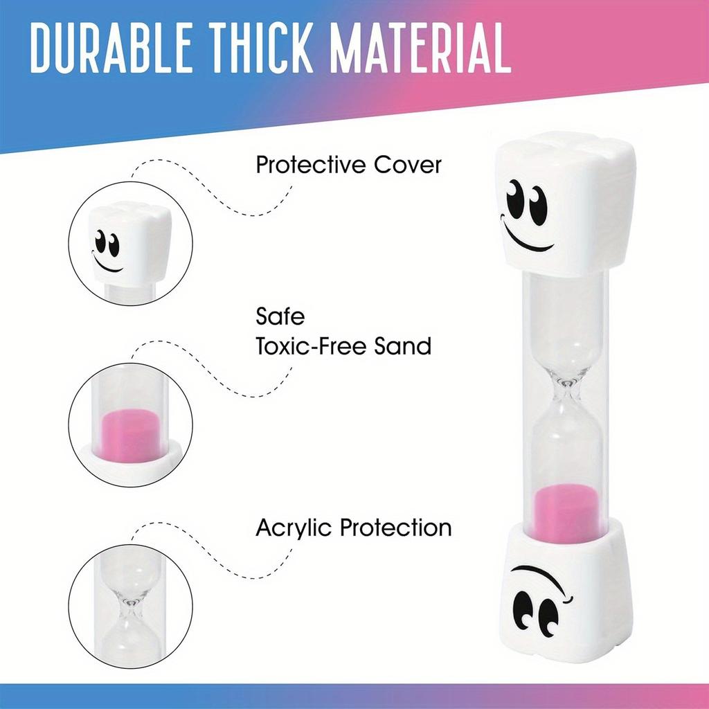 Smiling Teeth 2-minute Hourglass Toothbrush Timer Hourglass Cute Children Brushing Hourglass Home Decor