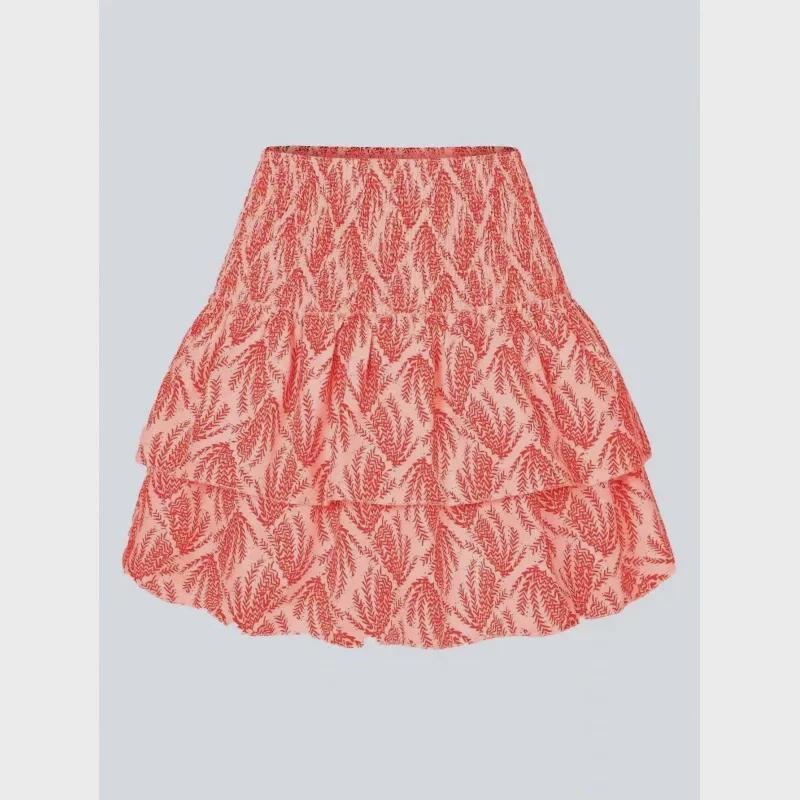 2023 Women's Pleated Ruffle Mini Skirt - Floral Print, 13 Colors Available