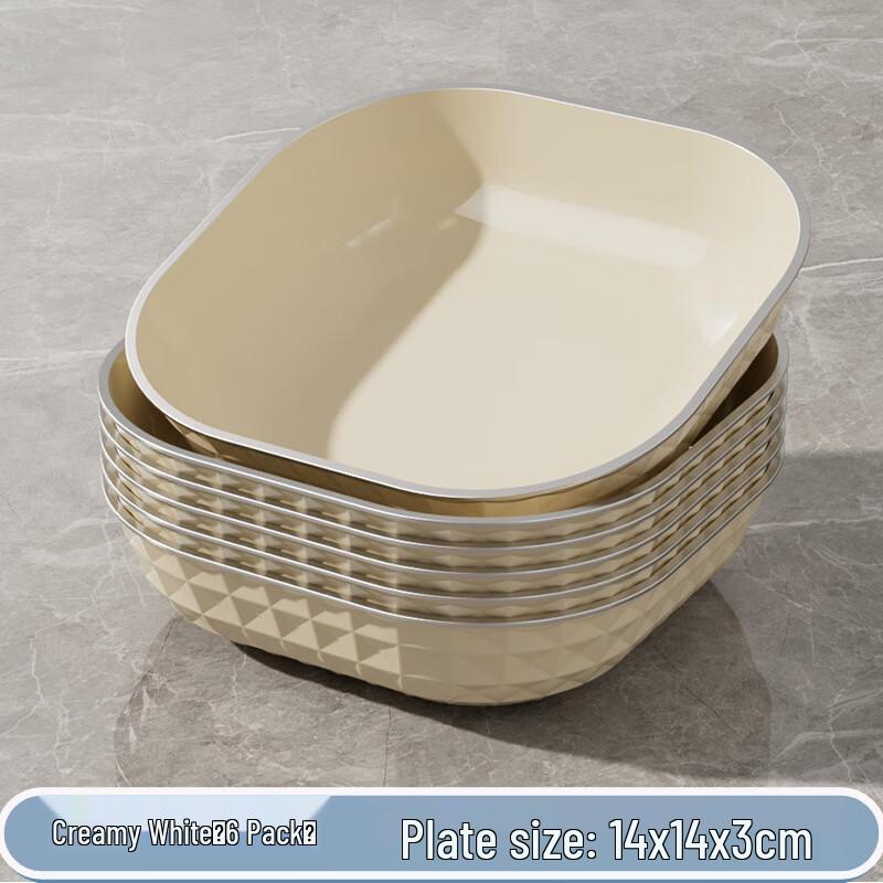 Cream Style Dinner Plates 6-Piece Bulk