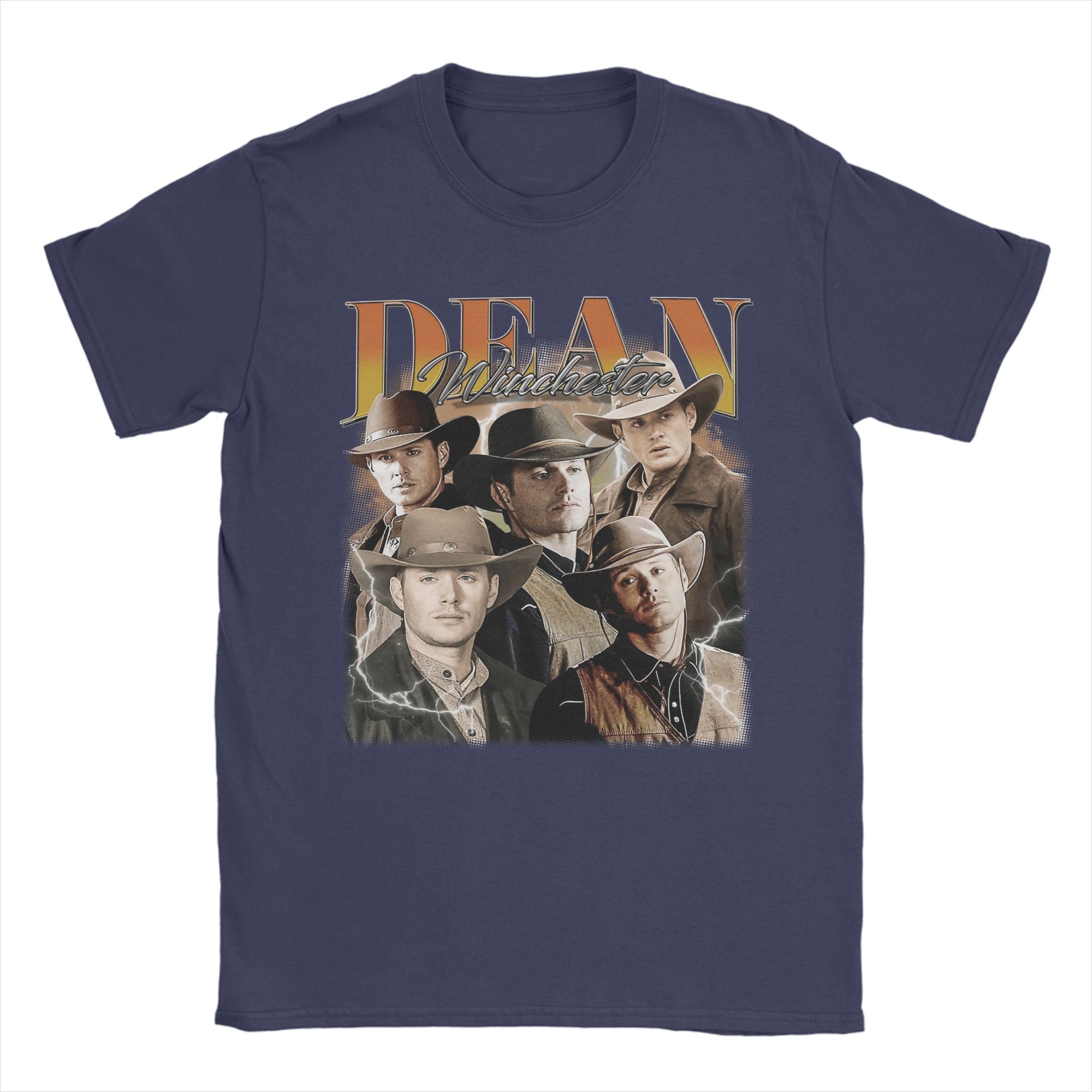 

Vintage Dean Winchester Supernatural T Shirts for Men 100% Cotton Vintage T-Shirts O Neck Tees Short Sleeve Clothes Plus Size 4XL