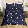 Cute Fox Duvet Cover Cartoon Animal Bedding Set Microfiber Botanical Tree Branches Comforter Cover Twin King For Kids Boys Girls
