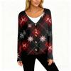 Women's Fashion Long Sleeve Christmas Snowman Snowflake Print Jacket Cardigan