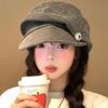 British Style Pleated Octagonal Hat Solid Color Painter Hat Casual Eequestrian Hat  Travel