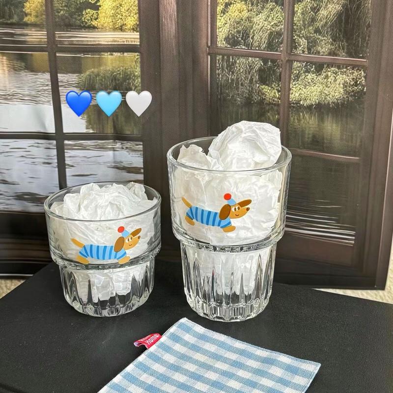 Süße Dackel Glas Tasse