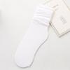Female Spring and Summer Thin Pure Color Cool Breathable Comfortable Tube Stack Socks
