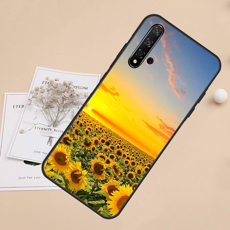 

Sunflower Floral For Huawei Nova 10 9 SE 3i 7i 8i 11i 12i Y60 Y61 Y70 Y72 Y73 Y90 Y91 P20 P40 P30 Lite Case Huawei P30 Lite