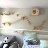 Katzenmöbel Massivholz Hängebrücke Wandmontage Sisal Katzenkletterleiter Stufen für Katzen zur Bewegung und zum Spielen