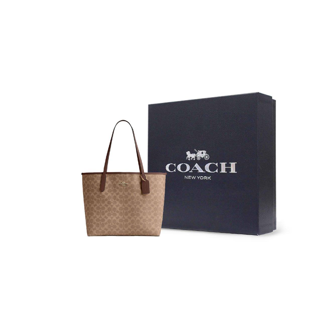 COACH City mākslīgās ādas rokassoma, pleca