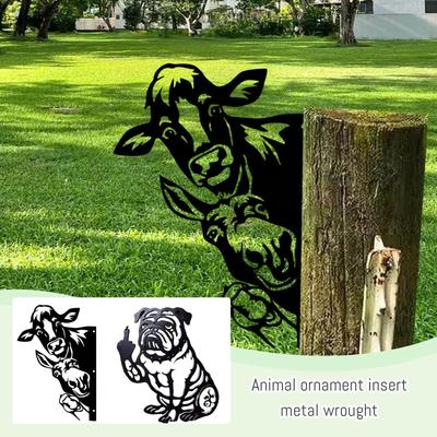 Enfeite de silhueta para áreas externas, decoração de animais para quintal, jardim, pátio e gramados