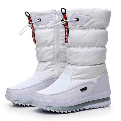 Damenmode Winterstiefel mit wasserdichtem Material und warmem Fellfutter