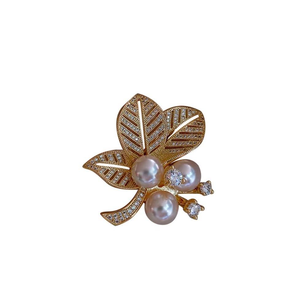 Vintage Pearl Brooch Luxury Wheat Ears Lapel Pins Handmade Women's Brooch  Wedding Occasion