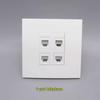 86 Type 2-Position 4-Port CAT3 RJ11 Telephone Voice Panel Socket