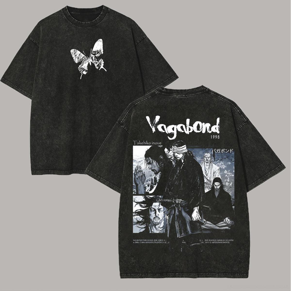 

Vagabond Washed Tshirt Anime Lover Vintage Oversized NewModel personality Clothes Year round clothing Unisex Couples gift soft S