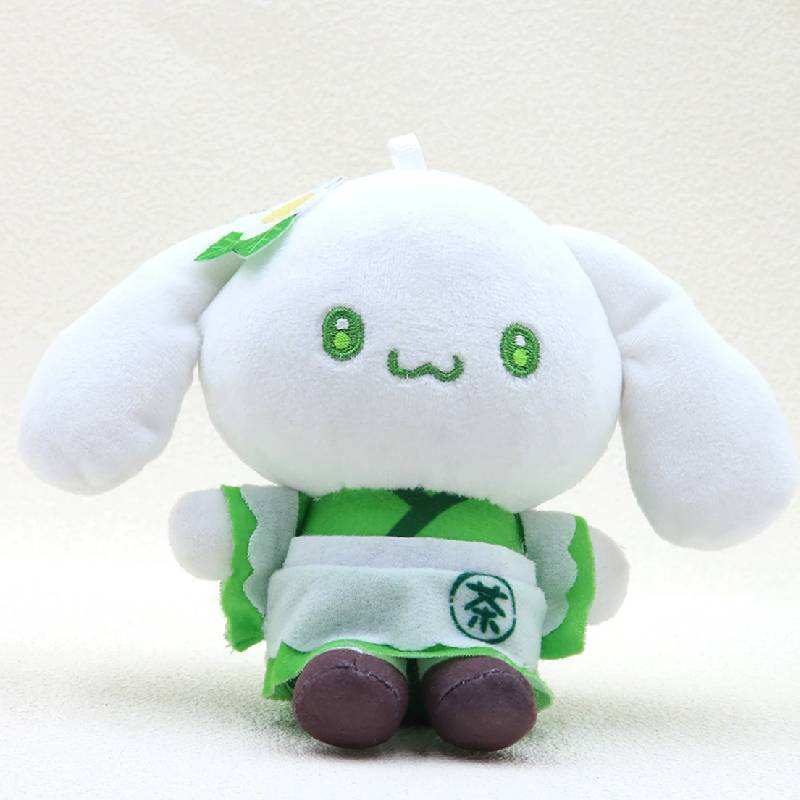 Sanrio Green Hello Kitty Cinnamoroll Melody Kuromi Plush Toy Pendant For Cute Car Ornament And Gift For Kids