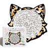 Wacocetoy Cross-Border Fun Cat Set Puzzle Toy Wooden Different Puzzle Gift High Matching Version Diy Handmade Puzzle