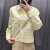 1116 Spring Women's New Oxford Spinning Box Shirt/Plaid Long Sleeve Shirt Plaid Jacket 181919
