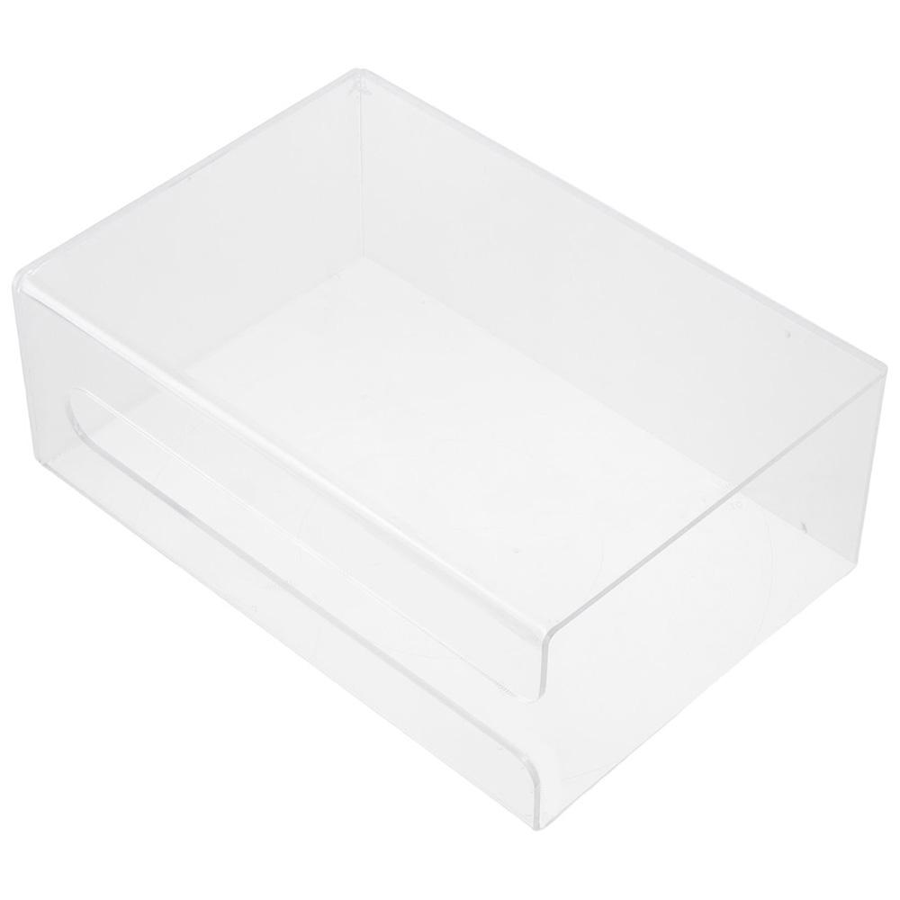 

Компактный настенный диспенсер для бумажных полотенец, прозрачный держатель для сложенных бумажных полотенец, акриловая коробка для салфеток для рук, туалетная комната