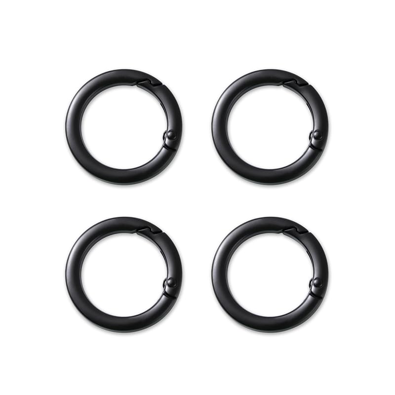 

[TANJUN] Set of 4 round carabiner key ring key ring ,lightweight storage Easy to fix Easy to remove one touch Stylish, perfect for backpacks, wallets,