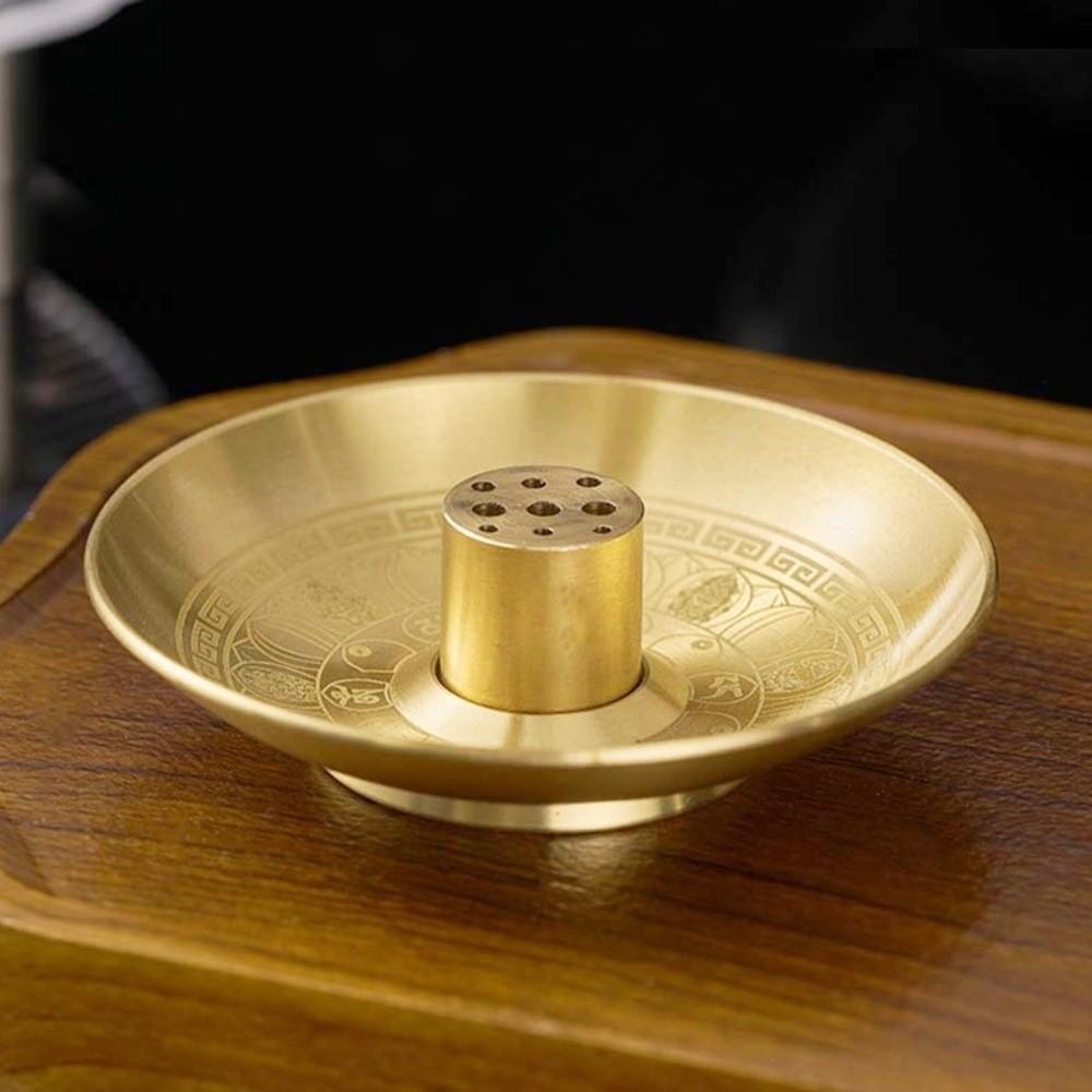 Stand Base Round Incense Burner Incense Tray Incense Stick Plate New 9 Hole Incense Holder